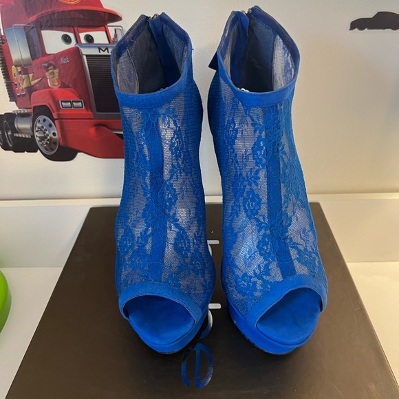 BEBE OLIVIA Peep Toe Ultra High Heel Bootie - Picture 5 of 7